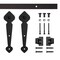 Quiet Glide Soft Close 48" Black Spade Mini Single Barn Door Hardware NT.1310.10.08-48-SC - alternate 1
